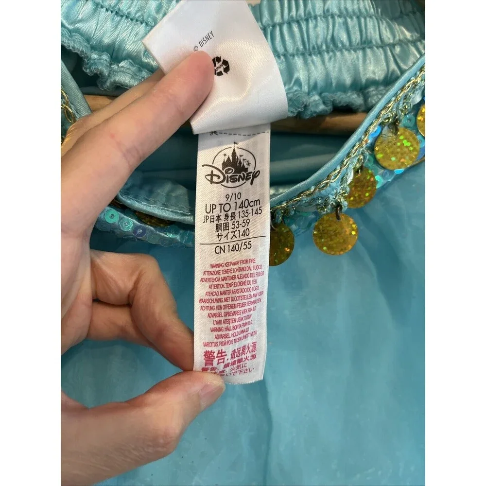 Disney Jasmine Costume Bottoms Sz 9/10 Blue Pants Up To 140cm/55” Halloween Cos. - Picture 4 of 4